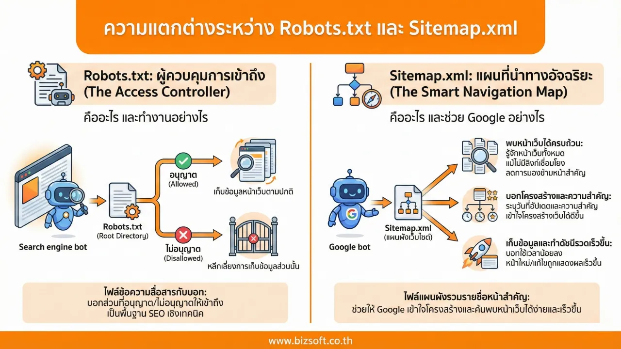 Robots.txt และ Sitemap.xml คู่มือสำหรับมือใหม่ในการจัดการการเก็บข้อมูลของ Google