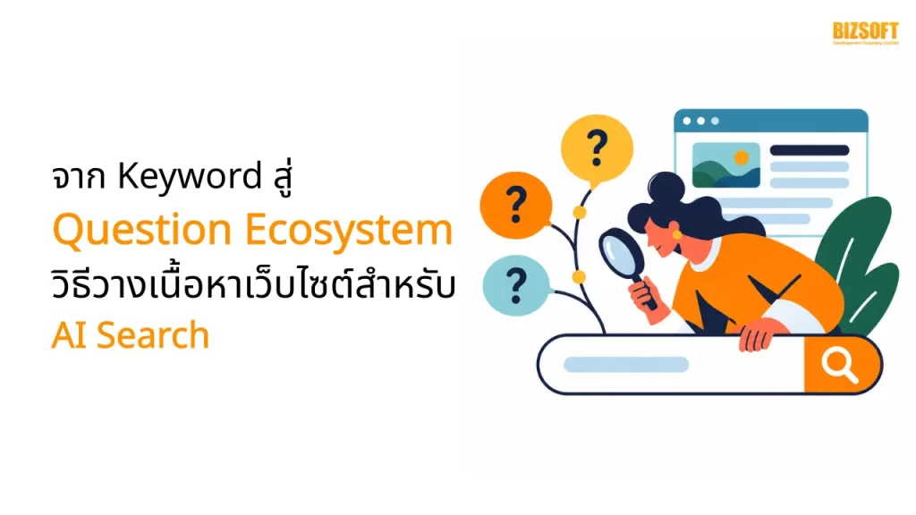 จาก Keyword สู่ Question Ecosystem วิธีวางเนื้อหาเว็บไซต์สำหรับ AI Search